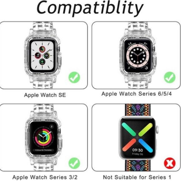 FLAPI Clear Band compatible with Apple watch - Picture 2 of 4